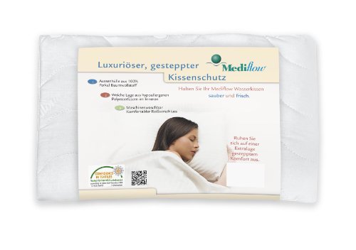 Mediflow 5020 Original Kissenbezug, gesteppt, 100% Baumwolle, 40x80 cm